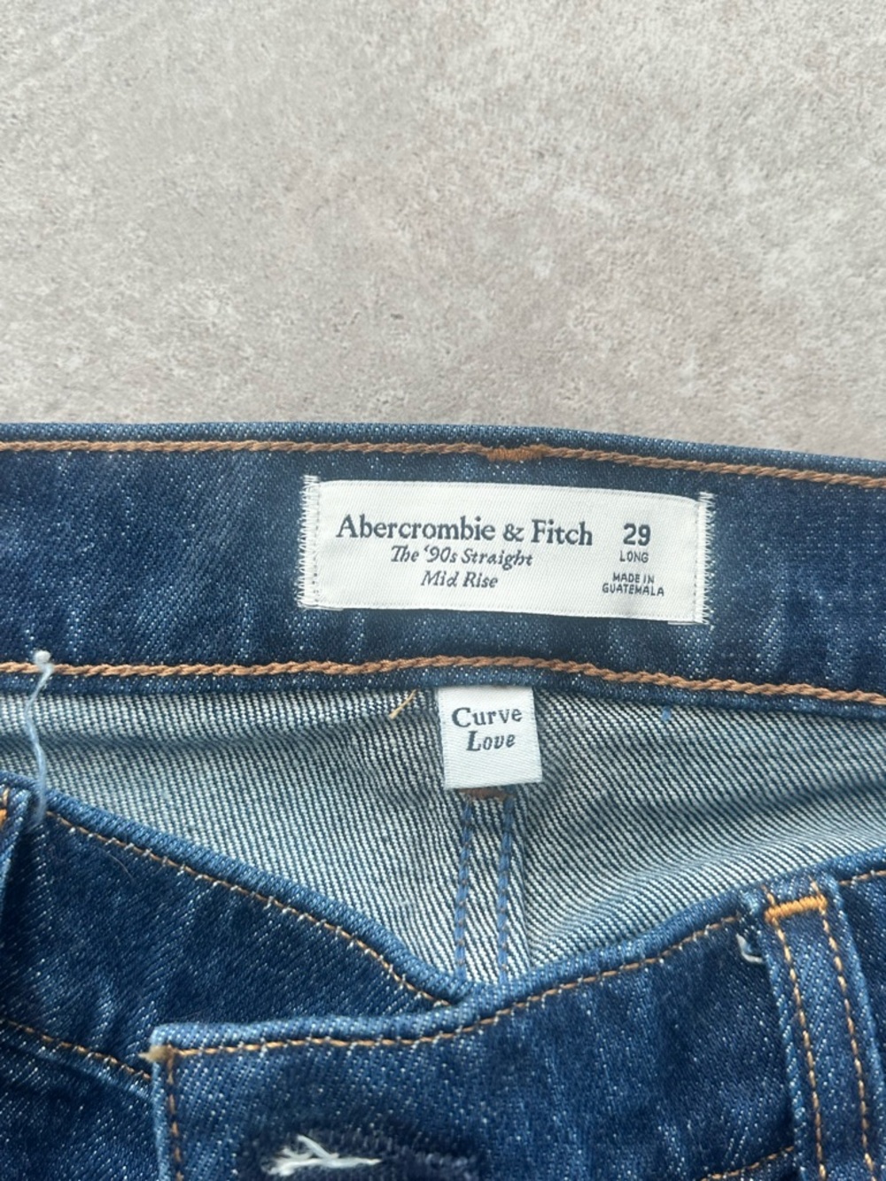 ABERCROMBIE Curve Love Mid Rise Straight-Leg Women’s Jeans - Picture 4 of 4